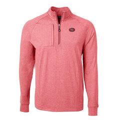San Francisco 49ers Cutter & Buck Big & Tall Adapt Eco Raglan Quarter-Zip Jacket - Heather Scarlet online