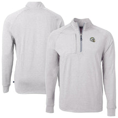 Los Angeles Chargers Cutter & Buck Big & Tall Adapt Eco Raglan Quarter-Zip Jacket - Heather Gray on sale