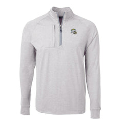 Los Angeles Chargers Cutter & Buck Big & Tall Adapt Eco Raglan Quarter-Zip Jacket - Heather Gray on sale