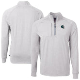 Philadelphia Eagles Cutter & Buck Big & Tall Adapt Eco Raglan Quarter-Zip Jacket - Heather Gray discount