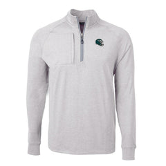 Philadelphia Eagles Cutter & Buck Big & Tall Adapt Eco Raglan Quarter-Zip Jacket - Heather Gray discount