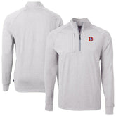 Denver Broncos Cutter & Buck Big & Tall Adapt Eco Raglan Quarter-Zip Jacket - Heather Gray cheap