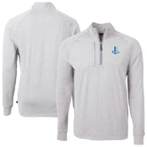 Detroit Lions Cutter & Buck Big & Tall Adapt Eco Raglan Quarter-Zip Jacket - Heather Gray for sale