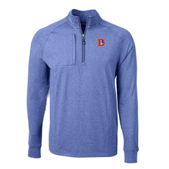 Denver Broncos Cutter & Buck Big & Tall Adapt Eco Raglan Quarter-Zip Jacket - Heather Royal outlet
