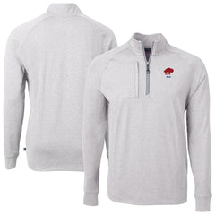 Buffalo Bills Cutter & Buck Big & Tall Adapt Eco Raglan Quarter-Zip Jacket - Heather Gray online