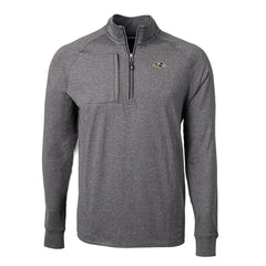 Baltimore Ravens Cutter & Buck Big & Tall Adapt Eco Raglan Quarter-Zip Jacket - Heather Black outlet
