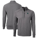 Philadelphia Eagles Cutter & Buck Big & Tall Adapt Eco Raglan Quarter-Zip Jacket - Heather Black on sale