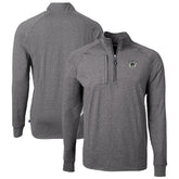 Las Vegas Raiders Cutter & Buck Big & Tall Adapt Eco Raglan Quarter-Zip Jacket - Heather Black for sale