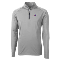 Buffalo Bills Cutter & Buck Big & Tall Adapt Eco DryTec Raglan Quarter-Zip Jacket - Gray outlet