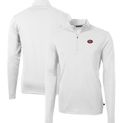 San Francisco 49ers Cutter & Buck Big & Tall Virtue Eco Pique Quarter-Zip Jacket - White outlet