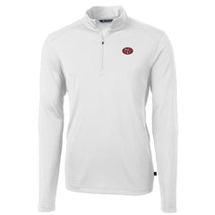 San Francisco 49ers Cutter & Buck Big & Tall Virtue Eco Pique Quarter-Zip Jacket - White outlet