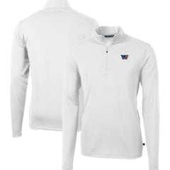 Washington Commanders Cutter & Buck Big & Tall Americana Virtue Eco Pique Quarter-Zip Jacket - White for sale