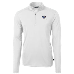 Washington Commanders Cutter & Buck Big & Tall Americana Virtue Eco Pique Quarter-Zip Jacket - White for sale