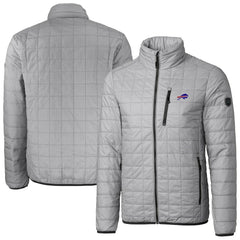 Buffalo Bills Cutter & Buck Big & Tall Rainier PrimaLoft Eco Insulated Full-Zip Hoodie Puffer Jacket - Gray cheap