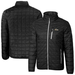 Baltimore Ravens Cutter & Buck Big & Tall Rainier PrimaLoft Eco Insulated Full-Zip Hoodie Puffer Jacket - Black outlet