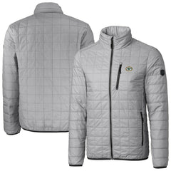 Green Bay Packers Cutter & Buck Big & Tall Rainier PrimaLoft Eco Insulated Full-Zip Hoodie Puffer Jacket - Gray sale