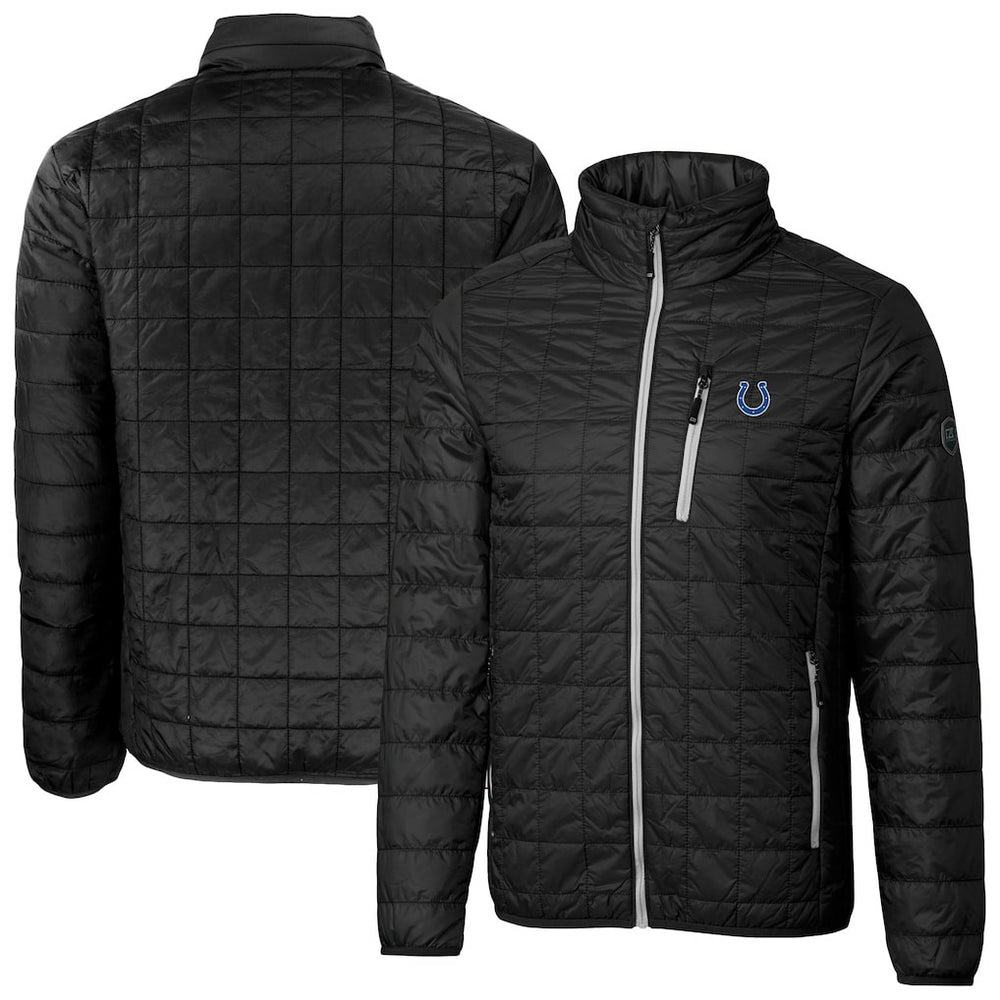 Indianapolis Colts Cutter & Buck Big & Tall Rainier PrimaLoft Eco Insulated Full-Zip Hoodie Puffer Jacket - Black online