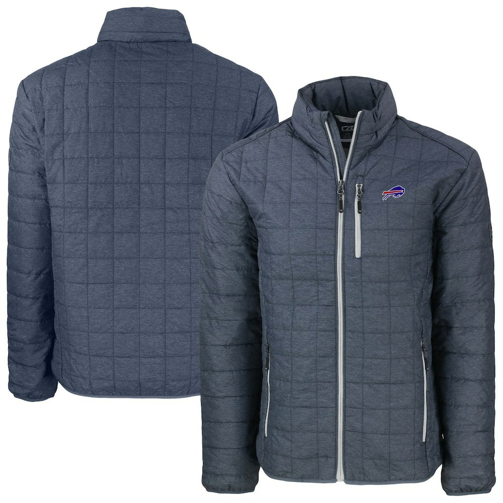 Buffalo Bills Cutter & Buck Big & Tall Rainier PrimaLoft Eco Insulated Full-Zip Hoodie Puffer Jacket - Charcoal discount