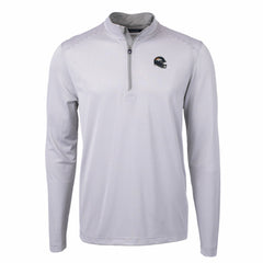 Denver Broncos Cutter & Buck Big & Tall Virtue Eco Pique Micro Stripe Tri-Blend Quarter-Zip Jacket - Gray outlet
