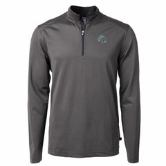 Detroit Lions Cutter & Buck Big & Tall Virtue Eco Pique Micro Stripe Tri-Blend Quarter-Zip Jacket - Black cheap