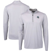 Detroit Lions Cutter & Buck Big & Tall Virtue Eco Pique Micro Stripe Tri-Blend Quarter-Zip Jacket - Gray on sale