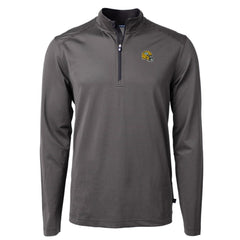 Green Bay Packers Cutter & Buck Big & Tall Virtue Eco Pique Micro Stripe Tri-Blend Quarter-Zip Jacket - Black discount