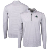Philadelphia Eagles Cutter & Buck Big & Tall Virtue Eco Pique Micro Stripe Tri-Blend Quarter-Zip Jacket - Gray sale