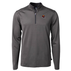 Washington Commanders Cutter & Buck Big & Tall Virtue Eco Pique Micro Stripe Tri-Blend Quarter-Zip Jacket - Black online