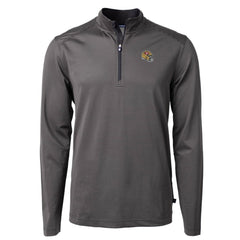 San Francisco 49ers Cutter & Buck Big & Tall Virtue Eco Pique Micro Stripe Tri-Blend Quarter-Zip Jacket - Black on sale