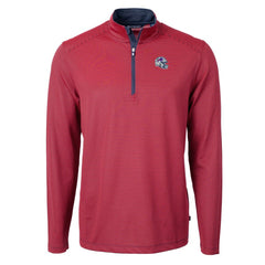 Buffalo Bills Cutter & Buck Big & Tall Virtue Eco Pique Micro Stripe Tri-Blend Quarter-Zip Jacket - Red online