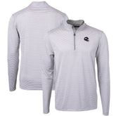 Minnesota Vikings Cutter & Buck Big & Tall Virtue Eco Pique Micro Stripe Tri-Blend Quarter-Zip Jacket - Gray cheap
