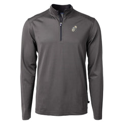New Orleans Saints Cutter & Buck Big & Tall Virtue Eco Pique Micro Stripe Tri-Blend Quarter-Zip Jacket - Black on sale