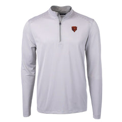 Chicago Bears Cutter & Buck Big & Tall Virtue Eco Pique Micro Stripe Tri-Blend Quarter-Zip Jacket - Gray for sale