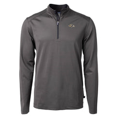 Baltimore Ravens Cutter & Buck Big & Tall Virtue Eco Pique Micro Stripe Tri-Blend Quarter-Zip Jacket - Black cheap