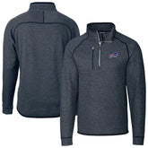 Buffalo Bills Cutter & Buck Big & Tall Mainsail Sweater-Knit Half-Zip Jacket - Heather Navy outlet