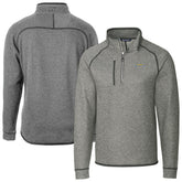 Los Angeles Chargers Cutter & Buck Big & Tall Mainsail Sweater-Knit Raglan Half-Zip Jacket - Heather Gray discount