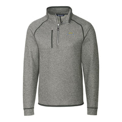 Los Angeles Chargers Cutter & Buck Big & Tall Mainsail Sweater-Knit Raglan Half-Zip Jacket - Heather Gray discount