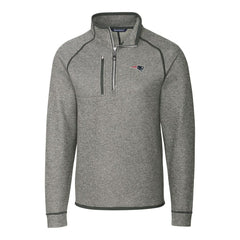 New England Patriots Cutter & Buck Big & Tall Mainsail Sweater-Knit Half-Zip Jacket - Heather Gray online