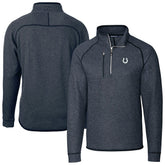 Indianapolis Colts Cutter & Buck Big & Tall Mainsail Sweater-Knit Half-Zip Jacket - Heather Navy cheap