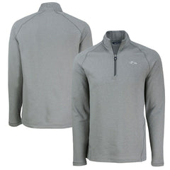 Baltimore Ravens Cutter & Buck Peshastin Eco Fleece Tri-Blend Raglan Recycled Quarter-Zip Jacket - Heather Gray discount