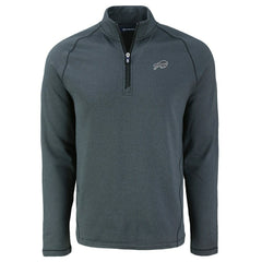 Buffalo Bills Cutter & Buck Peshastin Eco Fleece Tri-Blend Raglan Recycled Quarter-Zip Jacket - Heather Black cheap