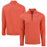 Denver Broncos Cutter & Buck Peshastin Eco Fleece Tri-Blend Raglan Recycled Quarter-Zip Jacket - Heather Orange discount