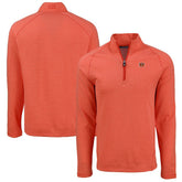Cincinnati Bengals Cutter & Buck Peshastin Eco Fleece Tri-Blend Raglan Recycled Quarter-Zip Jacket - Heather Orange outlet