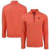 Cincinnati Bengals Cutter & Buck Peshastin Eco Fleece Tri-Blend Raglan Recycled Quarter-Zip Jacket - Heather Orange discount