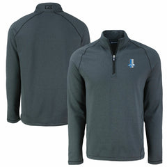 Detroit Lions Cutter & Buck Peshastin Eco Fleece Tri-Blend Raglan Recycled Quarter-Zip Jacket - Heather Black cheap