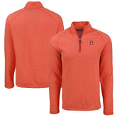 Denver Broncos Cutter & Buck Peshastin Eco Fleece Tri-Blend Raglan Recycled Quarter-Zip Jacket - Heather Orange cheap