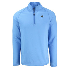 Carolina Panthers Cutter & Buck Peshastin Eco Fleece Tri-Blend Raglan Recycled Quarter-Zip Jacket - Heather Blue discount