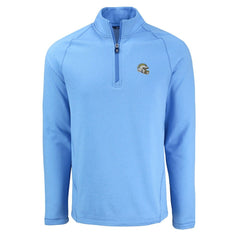 Los Angeles Chargers Cutter & Buck Peshastin Eco Fleece Tri-Blend Raglan Recycled Quarter-Zip Jacket - Heather Powder Blue cheap