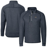 Los Angeles Chargers Cutter & Buck Big & Tall Mainsail Sweater-Knit Raglan Half-Zip Jacket - Heather Navy online