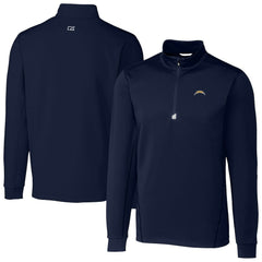 Los Angeles Chargers Cutter & Buck Big & Tall Traverse Stretch Quarter-Zip Top - Navy online